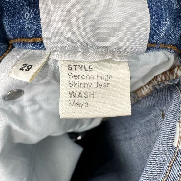 Reformation Serena High Skinny Jeans Size 29 in Maya Blue Raw Hem - Picture 10 of 10